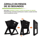 thumbnail image 3 of Hikeo Parrillera plegable de carbón portátil para asados color negro, 3 of 3
