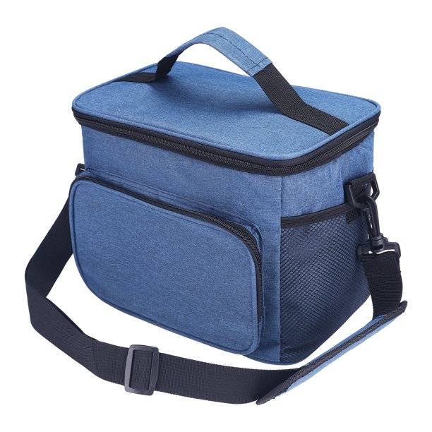 Bolsa de Almuerzo para Hombres, Bolsa de Almuerzo Aislada a Prueba de Fugas para Trabajo Oficina, Bolsa Enfriadora Congelable con Correa de Hombro Ajustable Azul Marino 10.0*6.7*8.1in