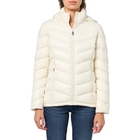 Abrigo Calvin Klein Para Mujer, Cálido, Color Crema, Acolchado, Talla Xs