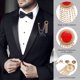 thumbnail image 3 of Uxcell Gem Chain Brooch Pins, Broches de Cadena Colgante para Traje, Insignia de Cristal con Borla para Cuello de Camisa, Tuxedo, Bufanda para Mujeres y Hombres, Tono Dorado (Rojo), 3 of 7