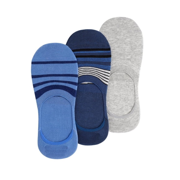 Pack 3 Pares Calcetines Invisibles Hombre Algodón Azul (Talla 39-45) Calc-3U-In15