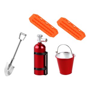 Magideal - Mini Escalera De Arena, Tablero De De Recuperación, Piezas De Decoración Rc, Mini De Material Acero Inoxidable Para Scx24 1:24, Modificación De