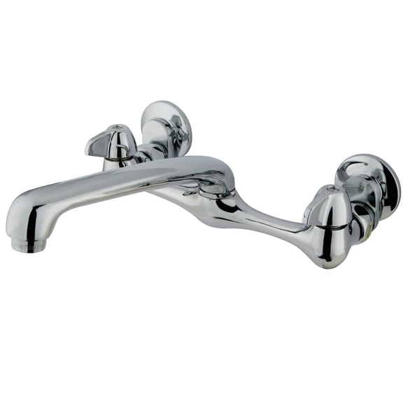 Grifo de cocina Kingston Brass KF200 con caño fundido para montaje en pared