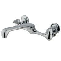 Grifo De Cocina Kingston Brass Kf200 Con Caño Fundido Para Montaje En Pared
