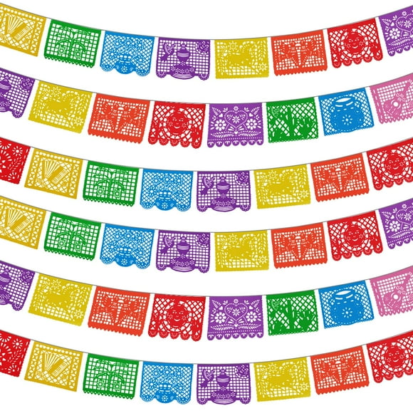 Banners para fiestas Lctevvn, papel picado, 108 pies