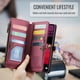 thumbnail image 4 of CaseMe Funda de Cuero para Samsung Galaxy A16 5G Tipo Billetera [Bloqueo RFID] con Ranura para Billetes con Zíper y 10 Tarjetas, Correa de Hombro Magnética de Cuero PU Suave para Samsung Galaxy A16 5, 4 of 13