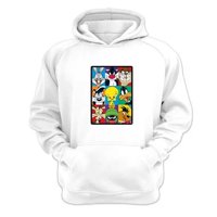 Genérico - Polerón Canguro Dibujos Animados Lt Blanco Talla S Unisex