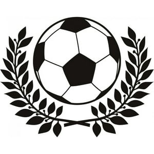 Rienda Libre Graphics - Decomural Football Wreath Football Badge Ws-19191