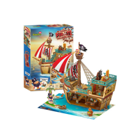 Genérico - Barco Pirata Barba Negra Armable Rompecabezas 3D Cubicfun