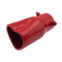 Magideal - Silenciador De Escape Para Coche, Tubo De Escape Modificado Para Vehículos Suv, Color Rojo