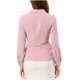 thumbnail image 3 of INSPIRE CHIC Blusa de Mujer con Cuello Peter Pan Casual de Negocios de Manga Larga Camisa de Botones para el Trabajo XS Rosa, 3 of 4