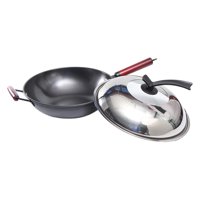 Bothyi - Sartén Wok Doméstica Con Tapa Sartén Antiadherente Para Limpiar Por Inducción, Gas 36Cm