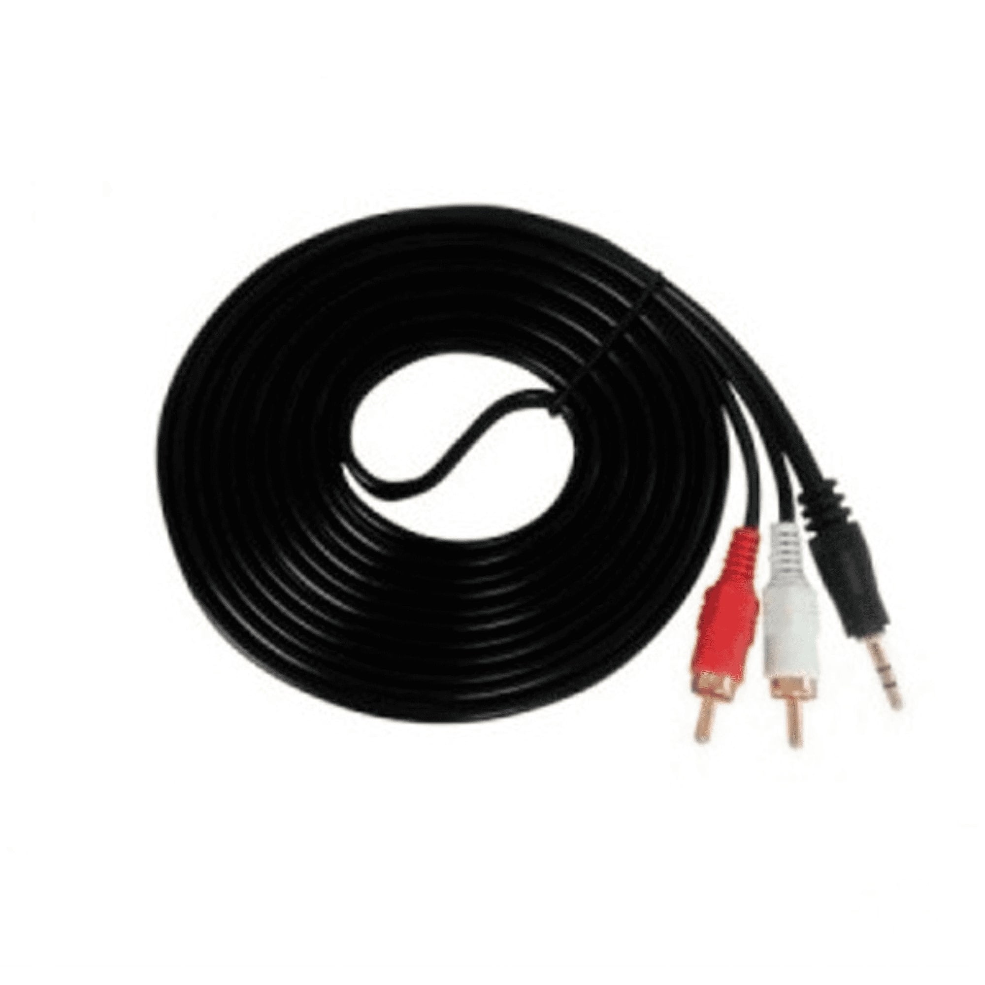 Cable De Audio Plug 3.5Mm A 2 Rca 3 Metros