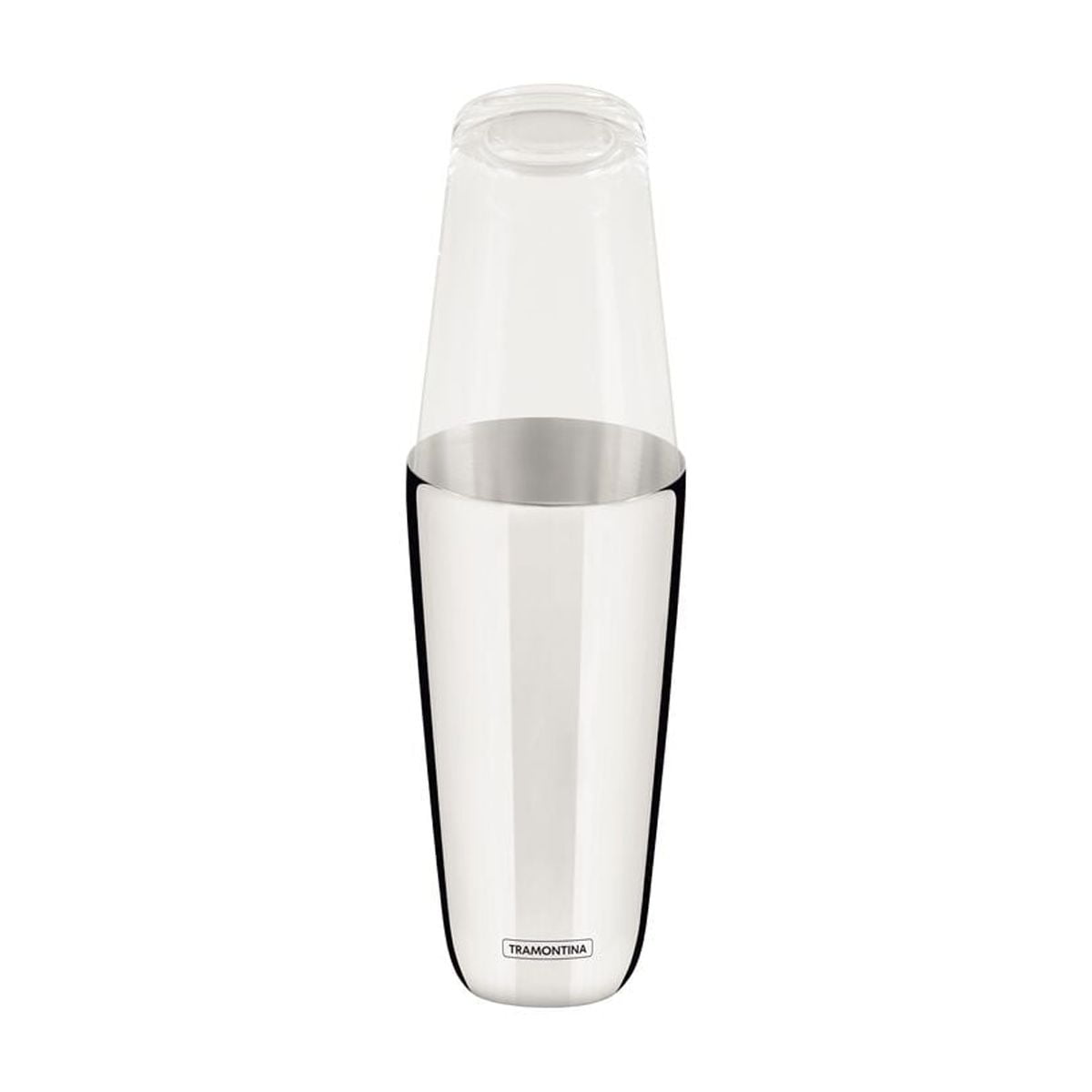 Coctelera Boston Tramontina En Acero Inoxidable Y Tapa De Vidrio 700 Ml