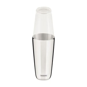 Coctelera Boston Tramontina En Acero Inoxidable Y Tapa De Vidrio 700 Ml