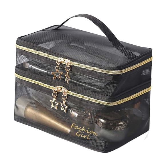 Bolsa de aseo de viaje Bolsa de almacenamiento de cosméticos Bolsa de cosméticos transparente multiusos de gran capacidad para artículos esenciales de , estilo b