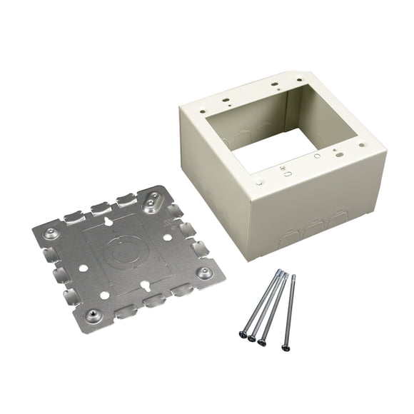 Caja profunda metálica de 2 módulos Wiremold V5744S-2 color marfil