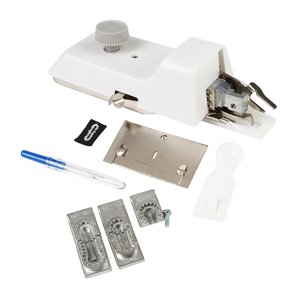 Magideal - Prensatelas Para Ojales, Herramienta Para Hacer Agujeros, Dispositivo Portátil Con Orificio Para Botón De Bloqueo Ajustable, Máquina De Coser Doméstic