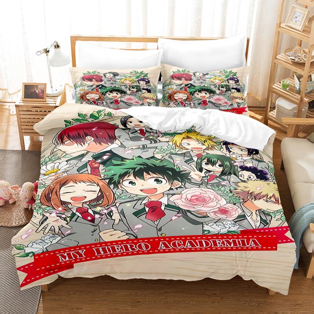 My hero academia Bedding Set Todoroki Bed Set Aldult Kid Bedroom Duvetcover Sets