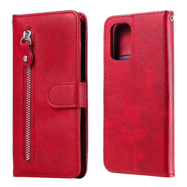 Funda con Cremallera para Xiaomi Redmi NOTE 10 5G, Carcasa Cartera de Cuero PU con Soporte y Tarjetero
