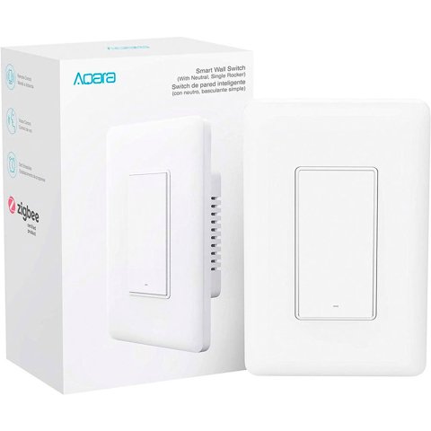 Aqara - Switch De Pared Simple Zigbee Compatible Con Google Y Alexa