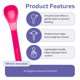 thumbnail image 3 of Juego de 6 cucharas TalkTools Magenta para terapia motora oral, 3 of 7