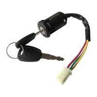 Magideal - Cerradura De Puerta Eléctrica Para Motocicleta Con 2 Llaves Para Zj125 Fácil Instalación Para 100Cg125 Interruptor De Llave De Encendido Duradero , 3 3 Cables 4 Pines