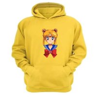 Genérico - Polerón Canguro Sailor Moon Amarillo Talla M Unisex