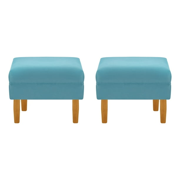 Set Pouf Sky 1c Felpa 04 Turquesa