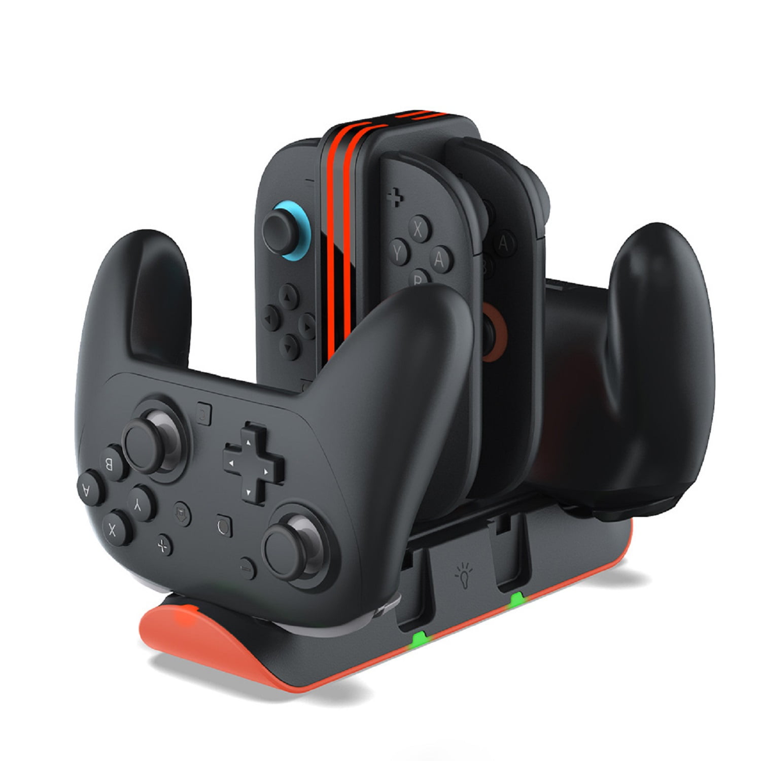 Genérico - Dock De Carga 6 En 1 Para Joy-con Y Controladores Pro Con Soporte Organizador Rgb Compatible Con Nintendo Switch2