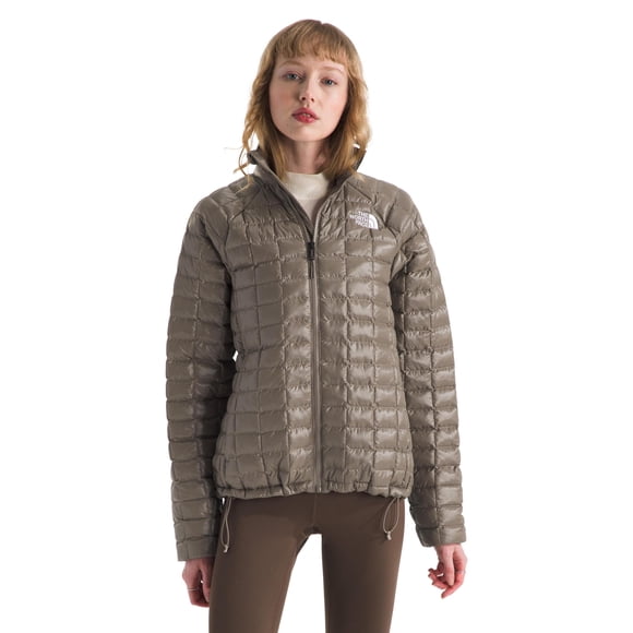 Chaqueta The North Face ThermoBall con aislamiento para mujer, color marrón moca