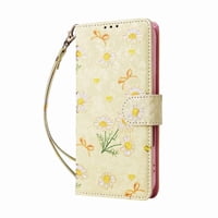 Foxdock Funda Tipo Cartera Floral Para Iphone 15 ,Funda Con Tapa De Cuero Pu, Protección Antigolpes Con Ranuras Para Tarjetas Y Soporte