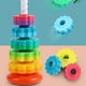 thumbnail image 1 of New Rotated Rainbow Spinning Stacking Toys, Baby Early Education Puzzle Development Intelligence Ring Toy For Kids Boys, 1 of 2