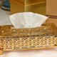 thumbnail image 4 of Funda para pañuelos, color dorado intenso, hecha a mano, 25 x 7,5 cm, 4 of 4