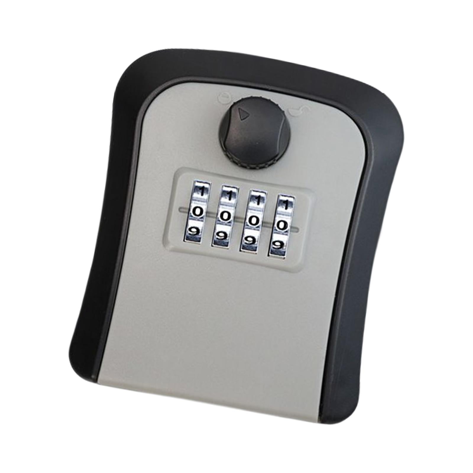 Bothyi - Caja De Bloqueo De Almacenamiento De Llaves Para Exteriores, 4 Dígitos, Montada En La Pared Para Jardín, Interior, Hogar, Gris