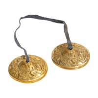 Bothyi - Platillos Tibetanos Tingsha De 6,5 Cm De Diámetro, Campanas De Meditación Tibetanas Fáciles De Tocar C