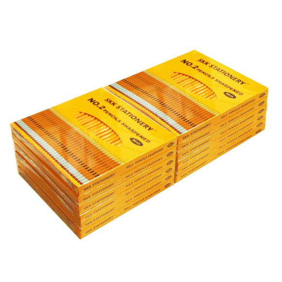 Lápices SKKSTATIONERY 600 unidades #2 con gomas