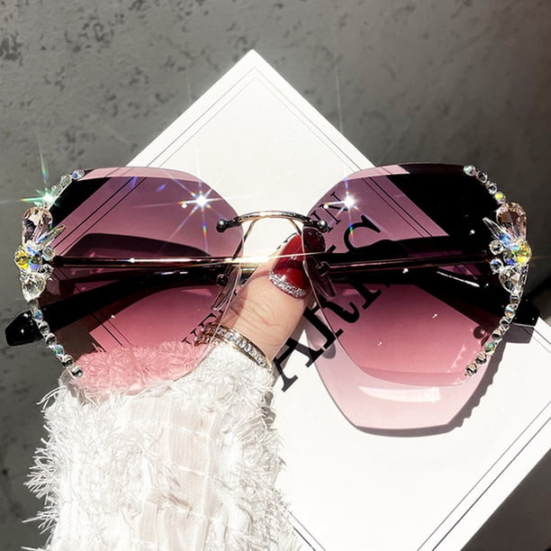 Stylish Vintage Rhinestone Sunglasses with Gradient Lenses for Women - Protect Your Eyes and Look Fashionable