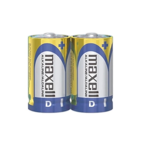 Pilas Alcalinas Maxell Tipo D - Pack De 2 Unidades Para Mayor Duración