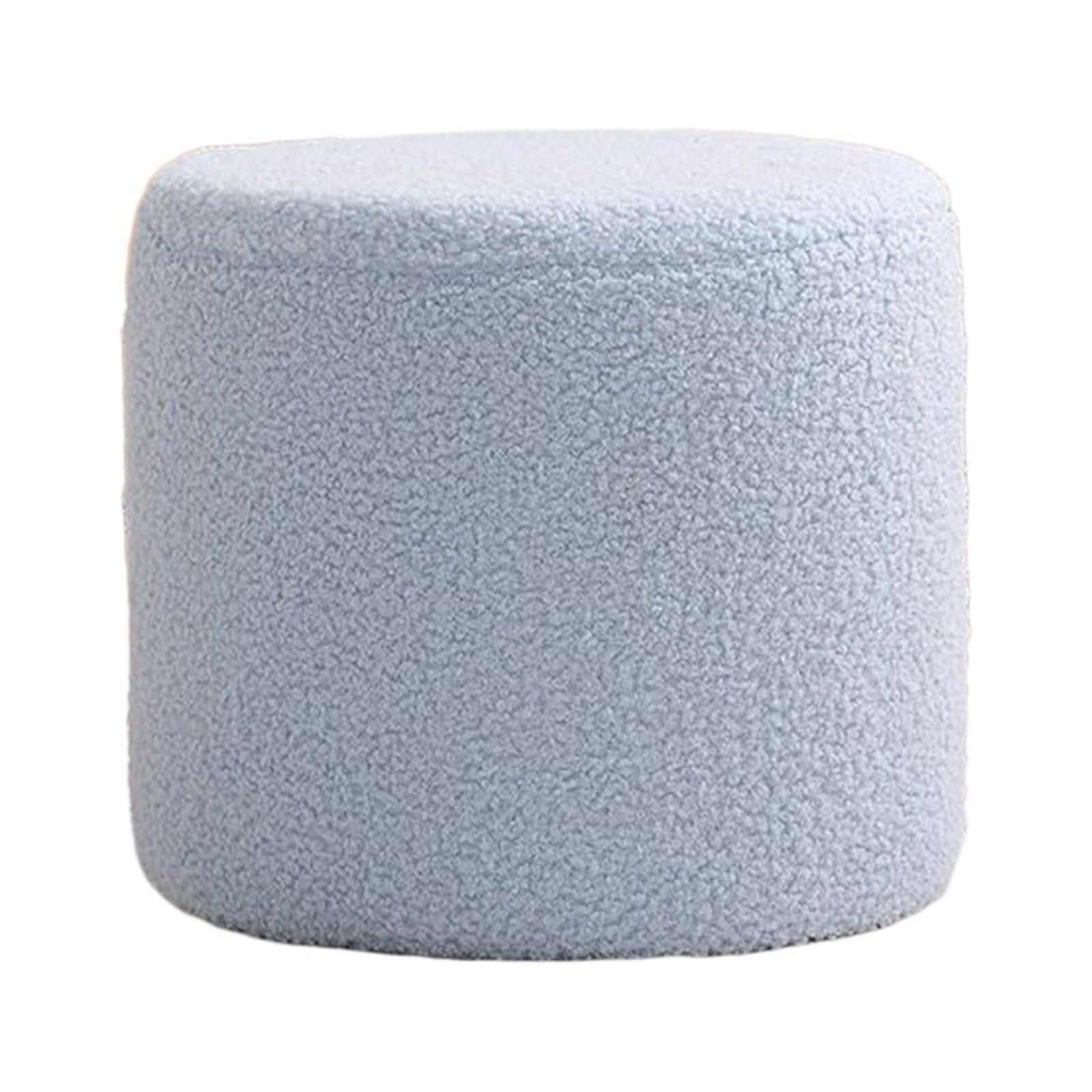 Magideal - Reposapiés Taburete Reposapiés Banco Taburete Estable Silla De Asiento Sofá Taburete De Té Taburete Cilíndrico Pequeño Para Entrada Dormitorio Oficina Azul