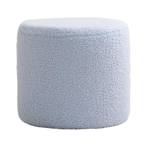 Magideal - Reposapiés Taburete Reposapiés Banco Taburete Estable Silla De Asiento Sofá Taburete De Té Taburete Cilíndrico Pequeño Para Entrada Dormitorio Oficina Azul