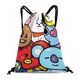 thumbnail image 1 of BT21 Mochila de Cuerdas para Deportes y Gimnasio, Bolsa de Cuerdas Resistente al Agua, Bolsa Cinch, 30×40cm, 1 of 6