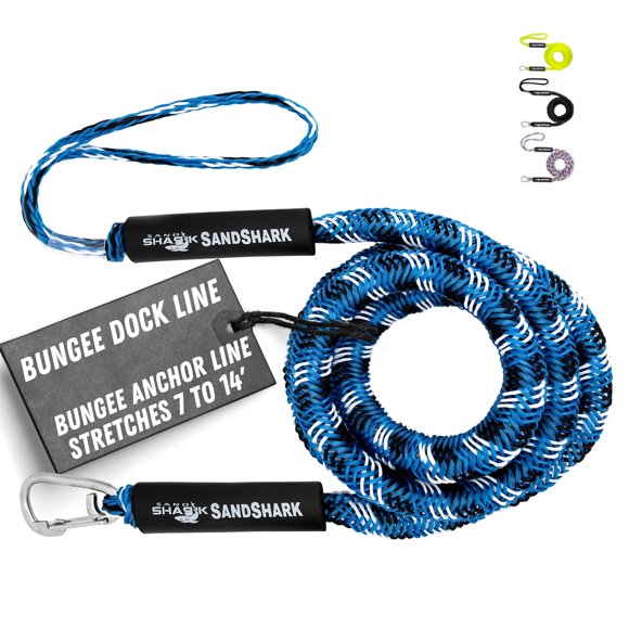 Bungee SandShark Premium Anchor Bungee de 7 a 14 pies, azul