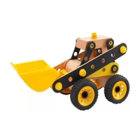 Genérico - Juguete Didáctico Camión Excavadora De Madera Café