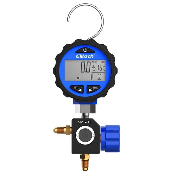 Manómetro Elitech SMG-1L para Refrigerantes -14.5 a 500 PSI