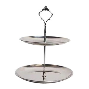 Magideal - Platos De Mesa, Vajilla Para Fiesta De Boda, Dulces, Platos De Postre, Frutero, Exhibición De Pasteles Para El Hogar, Bandejas De Decoración De Cocina Doble Capa