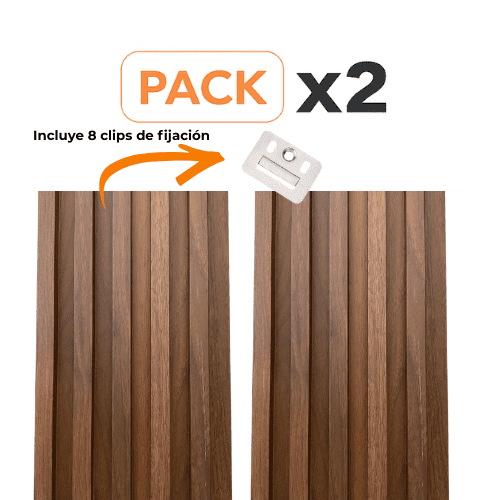 Casamuro - Wall Panel Wpc Interior 2.70m Coigüe Revestimiento Pack 2 Un