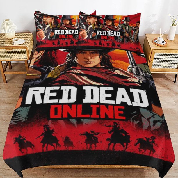 Red Dead Redemption Comforter Set 3 Pieces Quilt Cover Set Soft Bedding Sets for All Seasons