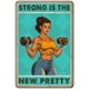 thumbnail image 1 of Letrero sala gimnasio terapia fitness vintage metal estaño hierro pintura decoración pared hogar club cueva hombre 30x20 cm, 1 of 6