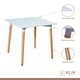 thumbnail image 3 of Comedor Mesa Cuadrada Blanca + 4 Sillas Tulip Acolchadas Blancas, 3 of 8